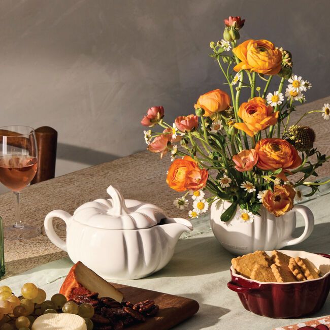 Pumpkin Gravy Boat - White