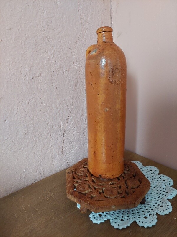 Antique 1880s Selters German Nassau Stoneware Bottle