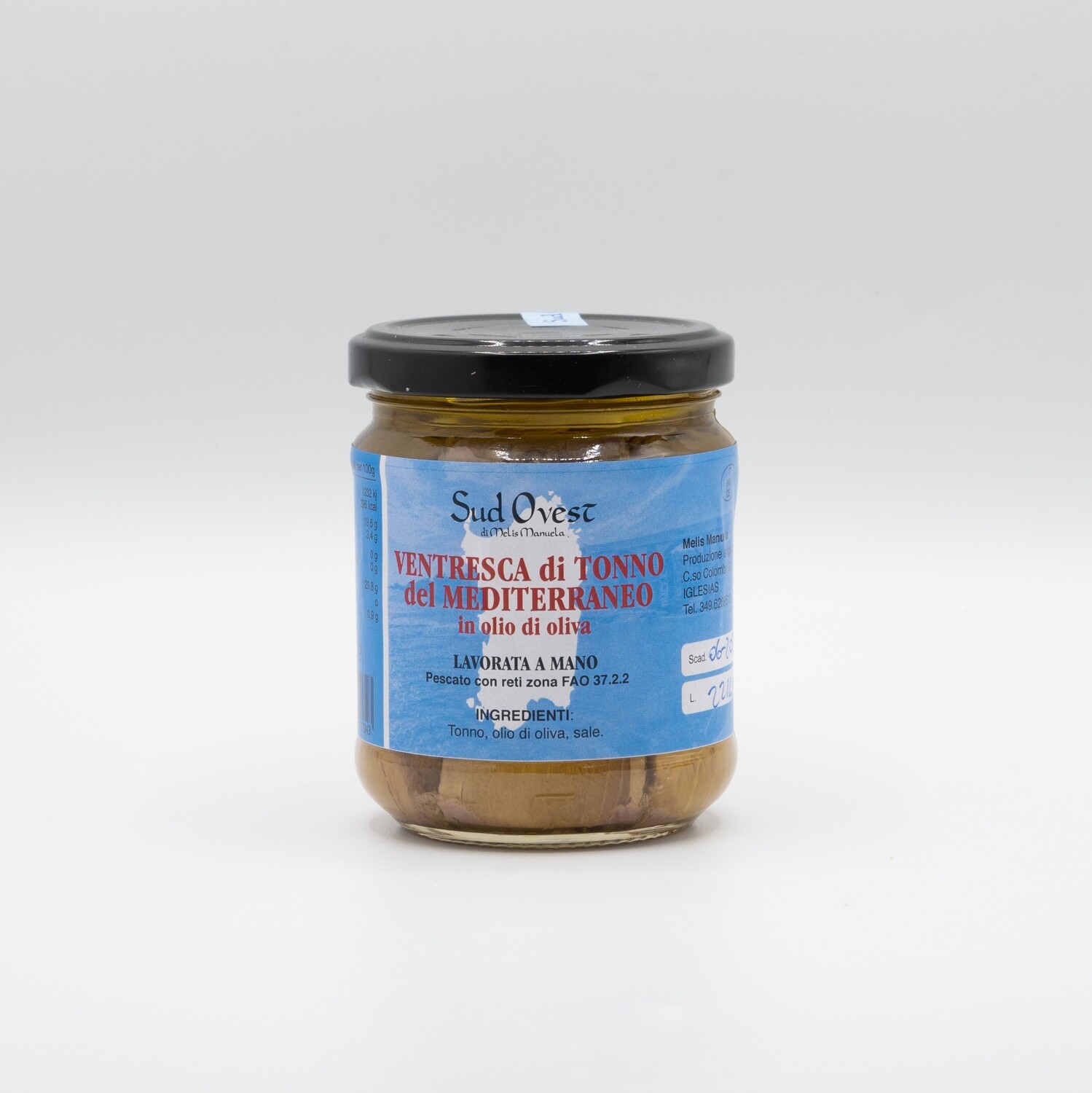 Ventresca di Tonno del Mediterraneo in olio d&#39;oliva vaso