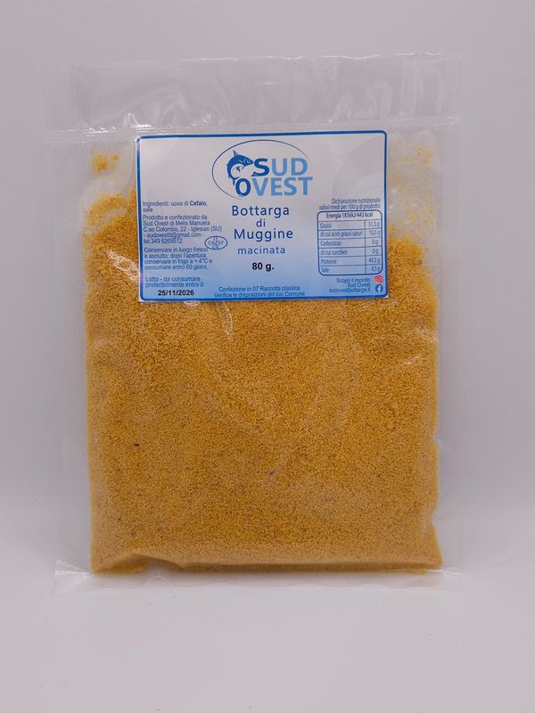 Bottarga di muggine macinata in busta 80g