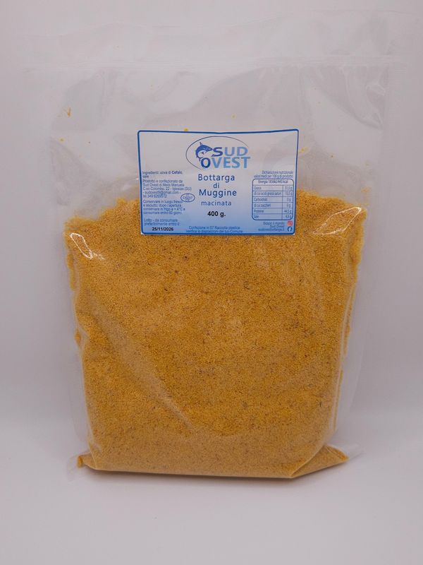 Bottarga di muggine macinata in busta 400g