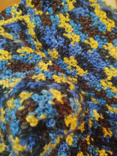 Blue-Gold Camo Infinity Scarf