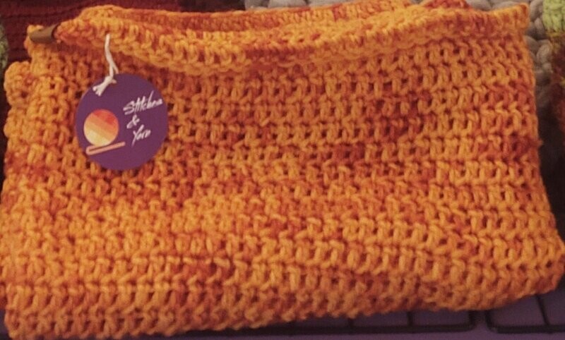 Gold-Orange Splash Infinity Scarf