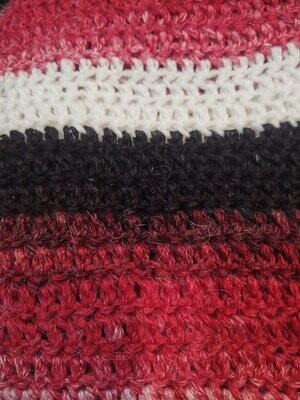 Black Candy Cane Infinity Scarf