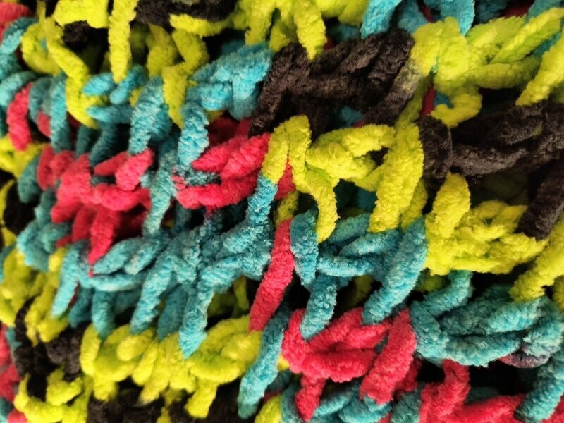 Wide Blacklight Fluffy Cowl