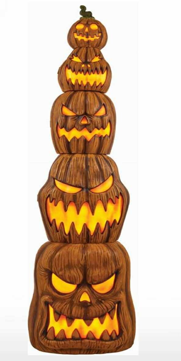 8 FT LED JACK O&#39; LATERNS STACK HALLOWEEN PROP IN STOCK