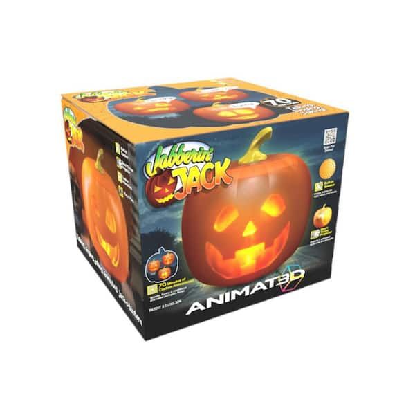 10.5 Product Height Orange Jabberin&#39; Jack Talking Animated Pumpkin with Built in Projector &amp; Speaker Plug&#39;n Play