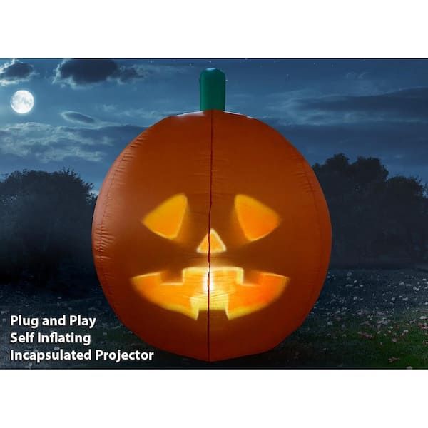 Jabberin Jack Giant 5 ft. Inflatable Talking Animated Pumpkin with Built-in Projector and Speaker IN STOCK