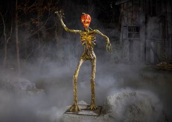 3 ft. LED Inferno Pumpkin Skeleton IN STOCK NOW