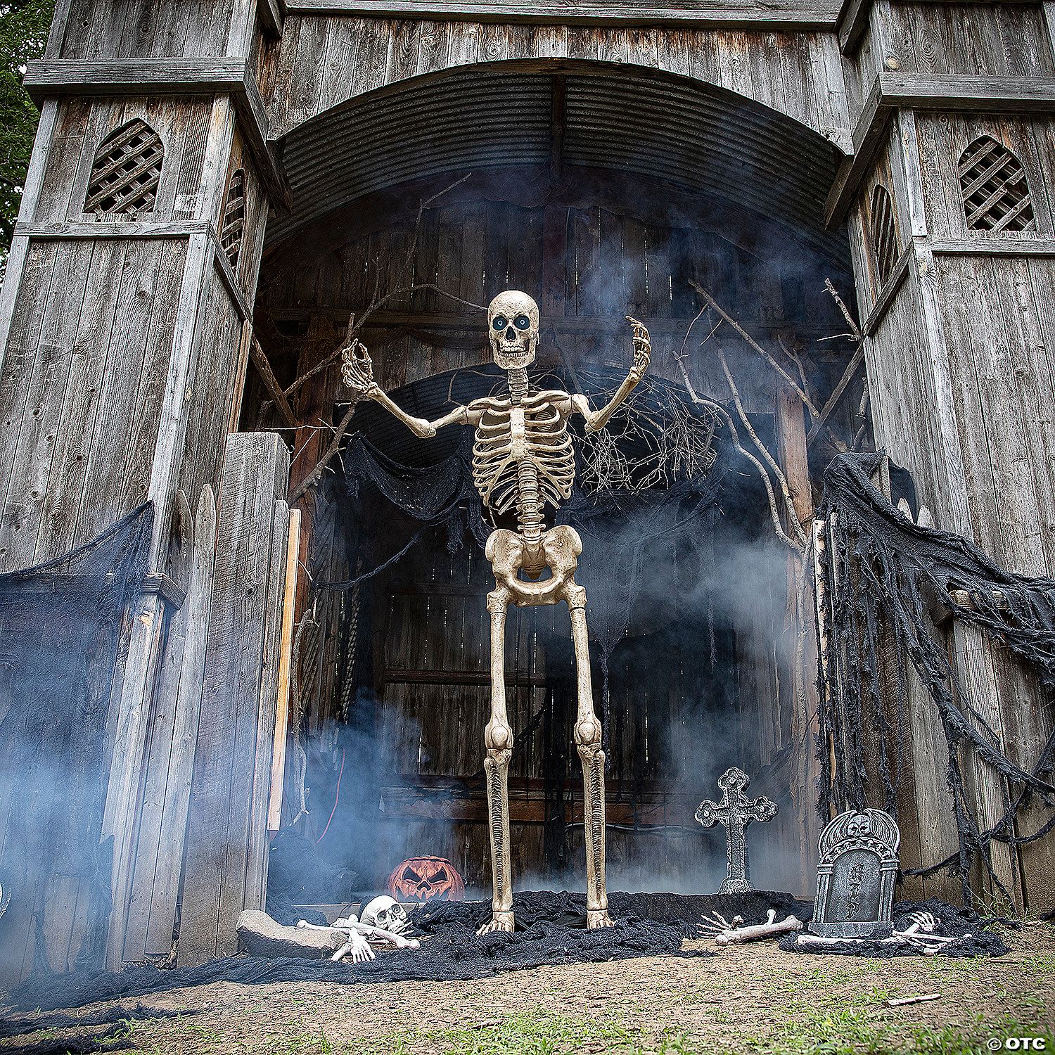 8 FT Towering Skeleton with Projection Eyes IN STOCK
