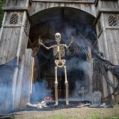 8 FT Towering Skeleton with Projection Eyes IN STOCK 8 FT Towering Skeleton with Projection Eyes IN STOCK