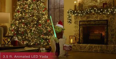 3.5 FT ANIMATED LED YODA CHRISTMAS ANIMARONIC DECORATION IN STOCK