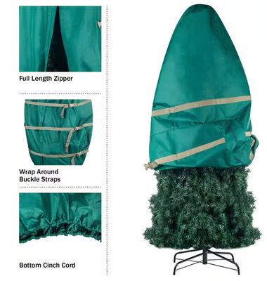 Green Christmas Artificial Tree Storage Bag for Trees Up to 9 ft. Tall - Canvas Cover for Assembles Trees PRE ORDER