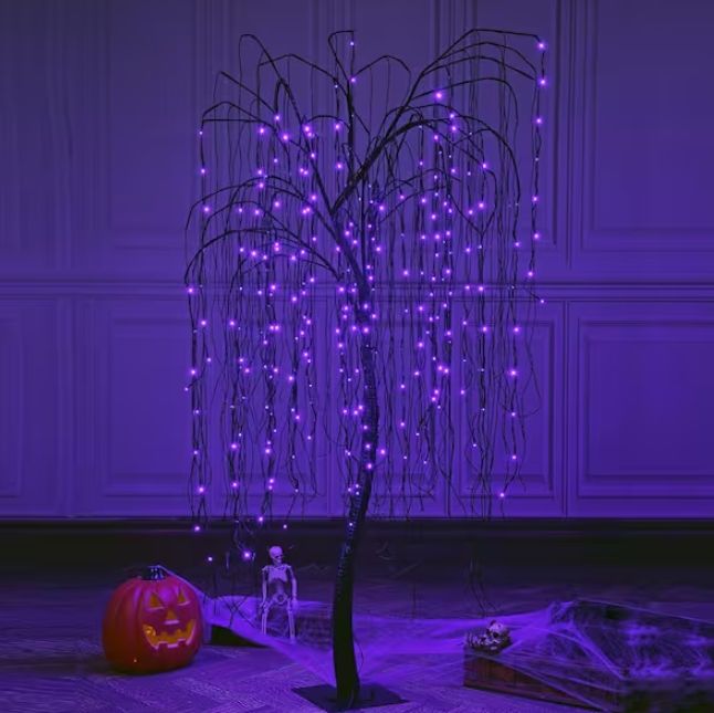 7 ft. Purple Pre-Lit LED Halloween Tree Artificial Christmas Tree with Spiders and 256 LED Lights PRICE ADVERTISED IS DEPOSIT FOR PRE ORDER ONLY PLEASE READ DESCRIPTION