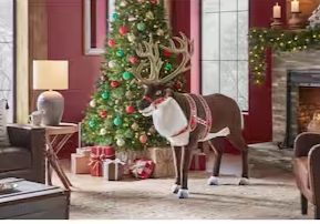 4.5 ft. Animated Reindeer CHRISTMAS ANIMARONIC DECORATION IN STOCK 4.5 ft. Animated Reindeer CHRISTMAS ANIMARONIC DECORATION IN STOCK