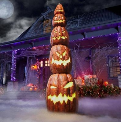 8 FT LED JACK O' LATERNS STACK HALLOWEEN PROP IN STOCK 8 FT LED JACK O' LATERNS STACK HALLOWEEN PROP IN STOCK