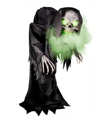 7FT Premium Talking Halloween Animatronic Colossal the Hunched Skeleton Reaper by Tekky