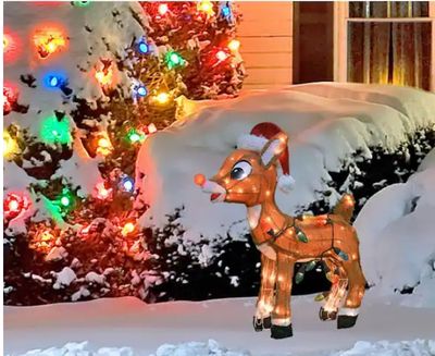 24 in. 3D PreLit Rudolph with C9 Light Strand IN STOCK 24 in. 3D PreLit Rudolph with C9 Light Strand IN STOCK