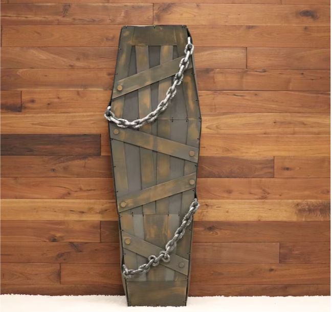 5.25-ft Freestanding Lighted Coffin Animatronic