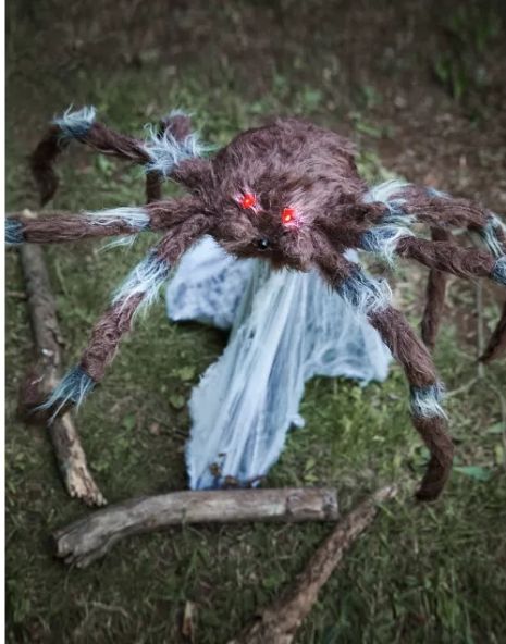 21 In LED Brown Jumping Spider Animatronic