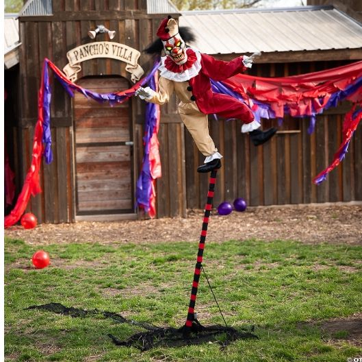 96&quot; Sideshow Balancing Clown Animated Halloween Prop  PRE ORDER NOW FOR 2025