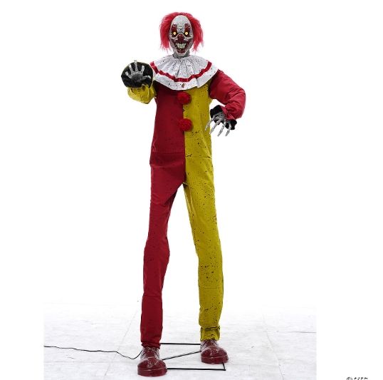 7&#39; Pesky the Clown Animated Halloween Decoration  PRE ORDER NOW FOR 2025