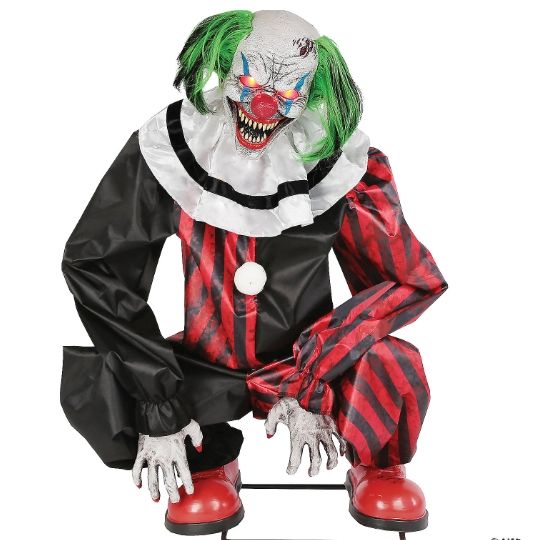 20&quot; Animated Crouching Red Clown Prop  PRE ORDER NOW FOR 2025
