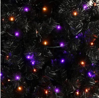 6 ft. Battery Operated Pre-Lit Halloween Black Moon Shape Tree pre order FOR 2026