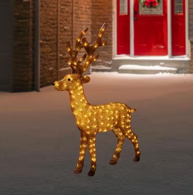 46 in. Lighted Commercial Grade Acrylic Standing Reindeer Christmas Display Decoration PRE ORDER FOR HALLOWEEN 2026 OR AIRFREIGHT AVAILABLE FOR 2025 CONTACT FOR PRICE