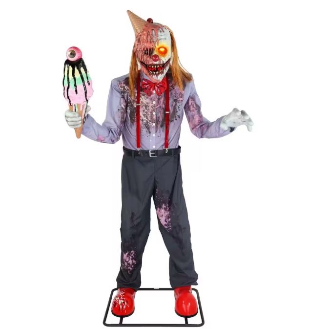 6.9 ft. Life-Size Motion-Sensor I Scream Clown Halloween Animatronic Prop by Tekky PRE ORDER SALE ON NOW FOR HALLOWEEN 2026