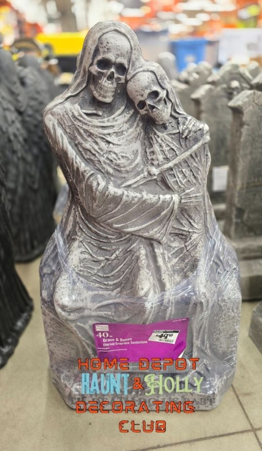 ETERNAL EMBRACE TOMBSTONE OUTDOOR HALLOWEEN PROP PRE ORDER FOR HALLOWEEN 2026 OR AIRFREIGHT AVAILABLE FOR 2025 CONTACT FOR PRICE