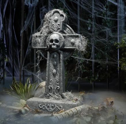 2.5 FT SKULL CROSS PRE ORDER FOR HALLOWEEN ORDER NOW FOR HALLOWEEN 2025