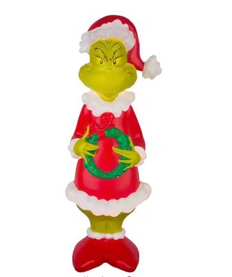 2 ft. H Lighted Blow Mold Outdoor Decor-Grinch with Wreath-SM-Grinch pre order now