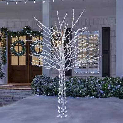 8 ft. Giant-Sized Bare Branch White LED Tree Holiday Yard Decoration pre order now