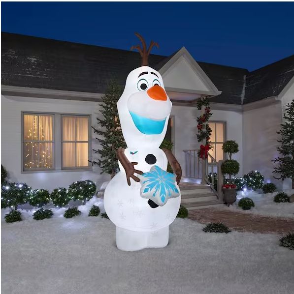11 ft. Tall x 5.2 ft. W Giant Christmas Inflatable Air blown-Olaf with Snowflake Pré order now