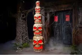 8 FT GIANT SKULL STACK ANIMATED HALLOWEEN IN STOCK