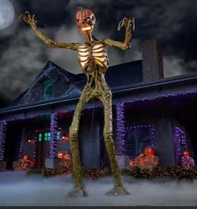 12 FT INFERNO PUMPKIN SKELETON ANIMATED IN STOCK NOW FOR HALLOWEEN 2026