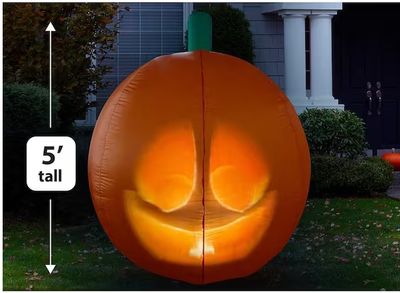 Jabberin Jack Giant 5 ft. Inflatable Talking Animated Pumpkin with Built-in Projector and Speaker IN STOCK