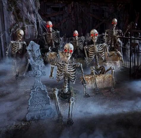 5 ft. Poseable LED Pitted Skeleton IN STOCK