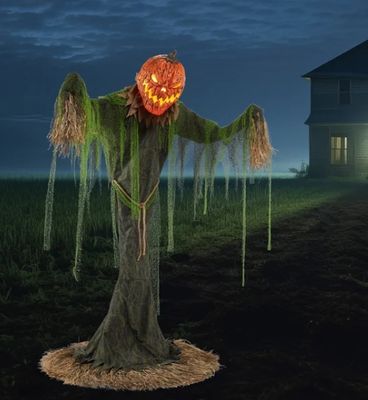 7’ Animated Pumpkin Scarecrow IN STOCK