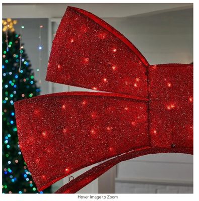 9.5 ft. Icicle Shimmer Giant-Sized Twinkling LED Red Bow Archway Holiday Yard Decoration Y18 PRE ORDER FOR HALLOWEEN 2026
