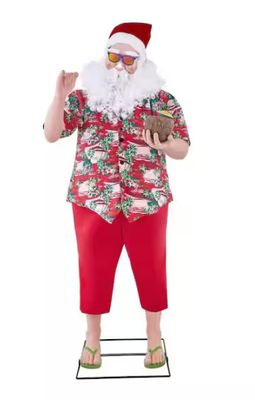 HOME DEPOT 6 ft. Animated Beach Santa CHRISTMAS ANIMARONIC DECORATION IN STOCK SALE ON NOW