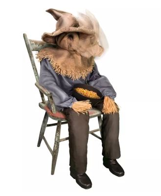 4 Ft 7 In Sitting Scarecrow Animatronic