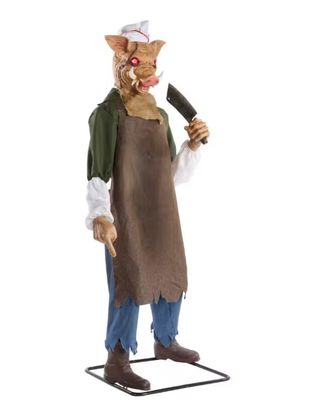 6.5 ft. Gruesome Grounds Animated LED Butcher PRE ORDER FOR HALLOWEEN 2027 OR AIRFREIGHT STILL AVAILABLE FOR 2026 PLEASE ASK FOR PRICING