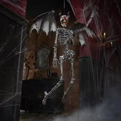 5 ft. Grave &amp; Bones LED Ultra Pose-N-Stay Skeleton Demon IN STOCK