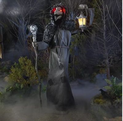 6.5 ft. Gruesome Grounds Animated LED Raven PRE ORDER FOR HALLOWEEN 2027 OR AIRFREIGHT STILL AVAILABLE FOR 2026 PLEASE ASK FOR PRICING