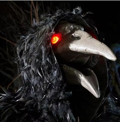 6.5 ft. Gruesome Grounds Animated LED Raven PRE ORDER FOR HALLOWEEN 2027 OR AIRFREIGHT STILL AVAILABLE FOR 2026 PLEASE ASK FOR PRICING