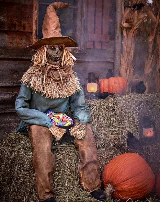 4 Ft 6 In Scary Sitting Scarecrow Animatronic ORDER AIRFREIGHT DIRECT AUSTRALIA WIDE AND NEW ZEALAND