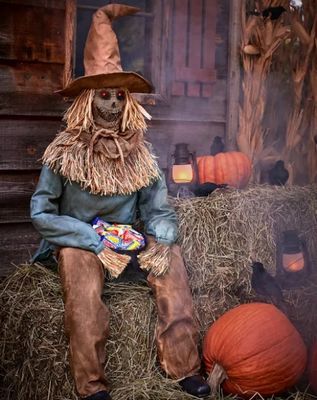 4 Ft 6 In Scary Sitting Scarecrow Animatronic ORDER AIRFREIGHT DIRECT AUSTRALIA WIDE AND NEW ZEALAND