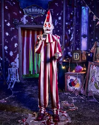 6 Ft 9 In Silent and Deadly Clown Animatronic ORDER AIRFREIGHT DIRECT TO YOU.